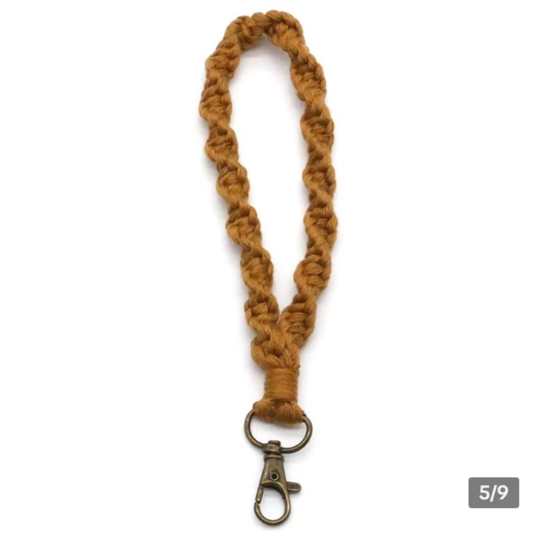 Soft Macrame Keychain Boho Wristlet