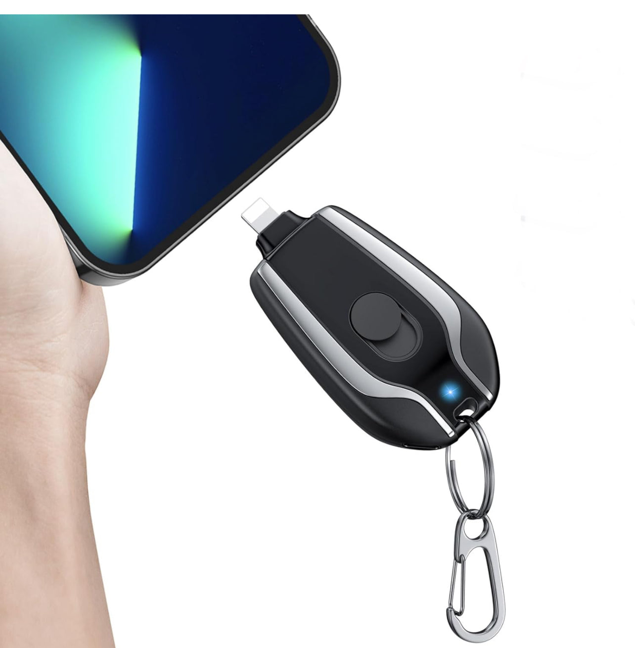 Mini Emergency Power Pod, 100% Full Capacity Keychain Portable Charger for iPhone